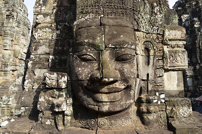 柬埔寨暹粒吴哥通王城巴戎寺图片素材