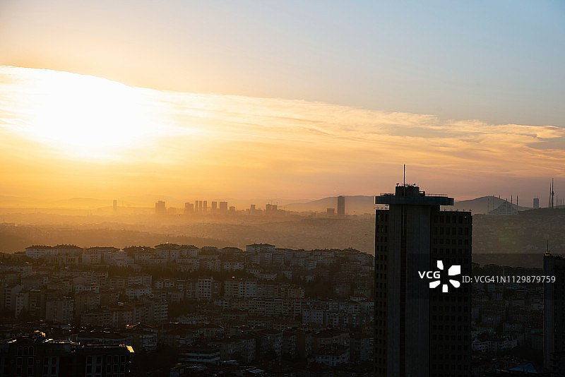 城市日出图片素材