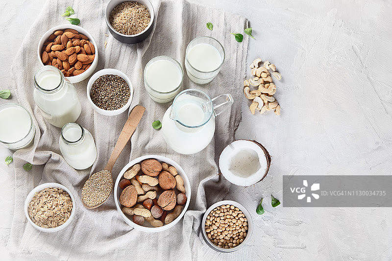 非乳制纯素奶图片素材