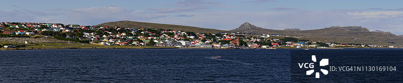 从海港眺望斯坦利港图片素材