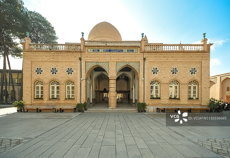 伊斯法罕旺克大教堂（亚美尼亚使徒正统风格）正面图，伊朗图片素材