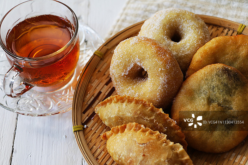 马来西亚传统面包和糕点图片素材