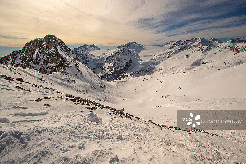 特伦托Presena冰川3000米景观图片素材