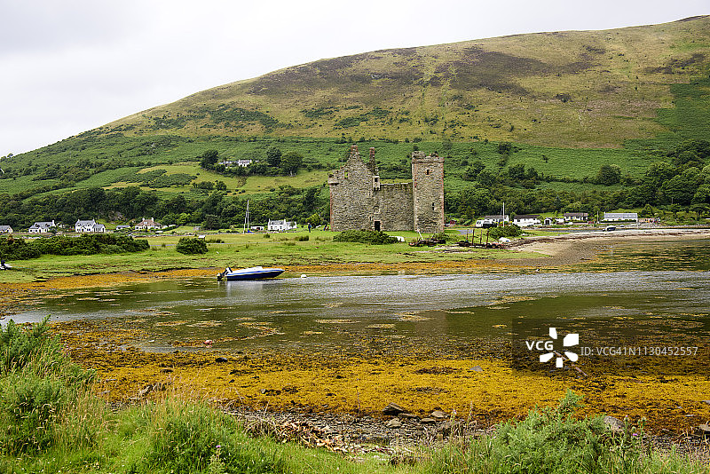 苏格兰阿伦岛洛赫兰扎海岸城堡图片素材