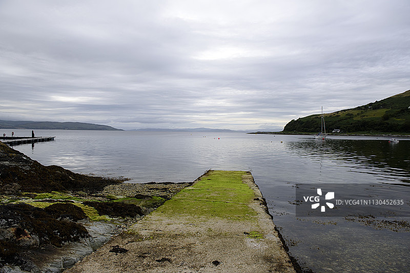 苏格兰阿伦岛洛克兰扎港口图片素材