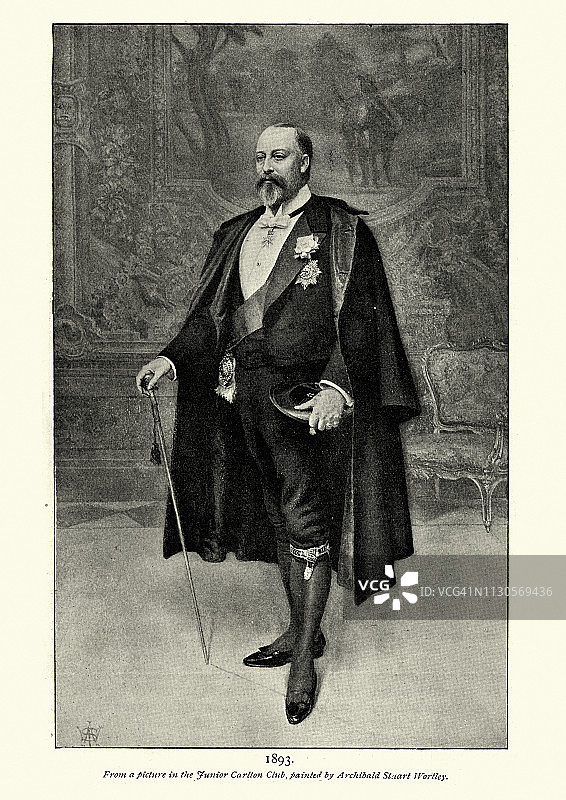 1893年威尔士亲王时期的爱德华七世图片素材