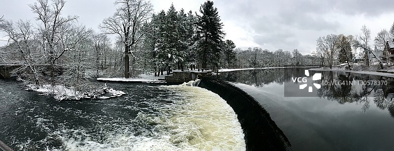 河上的阴天图片素材