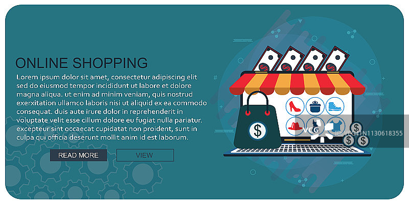 在线购物-插画图片素材