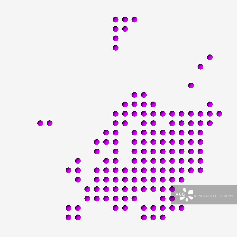 欧洲大陆像素纸艺地图图片素材