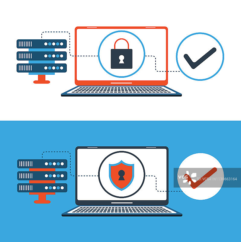 安全互联网概念插画图片素材