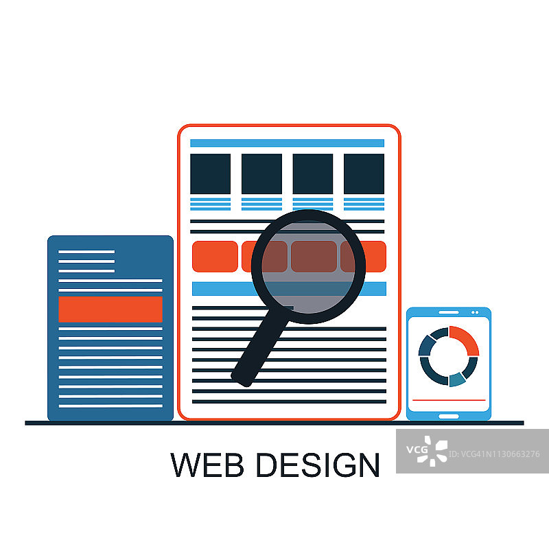 响应式网页设计概念插画图片素材