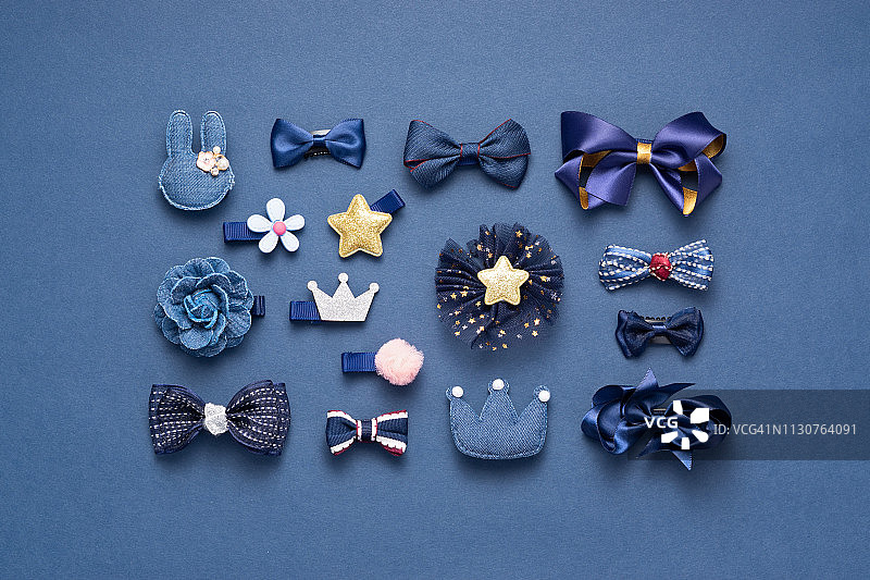 蓝色发饰系列图片素材