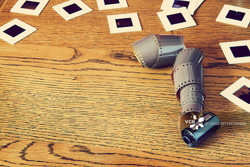 相机胶卷和幻灯片图片素材