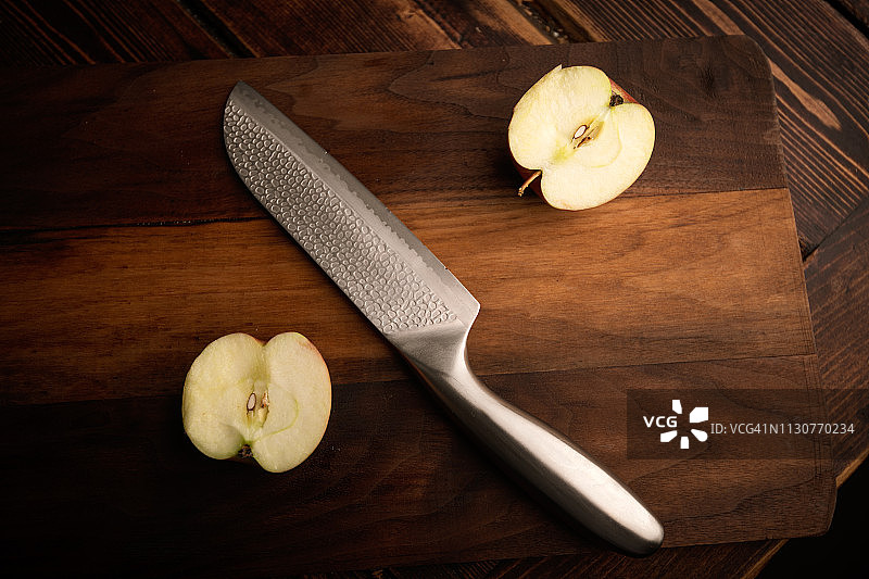 刀切苹果图片素材