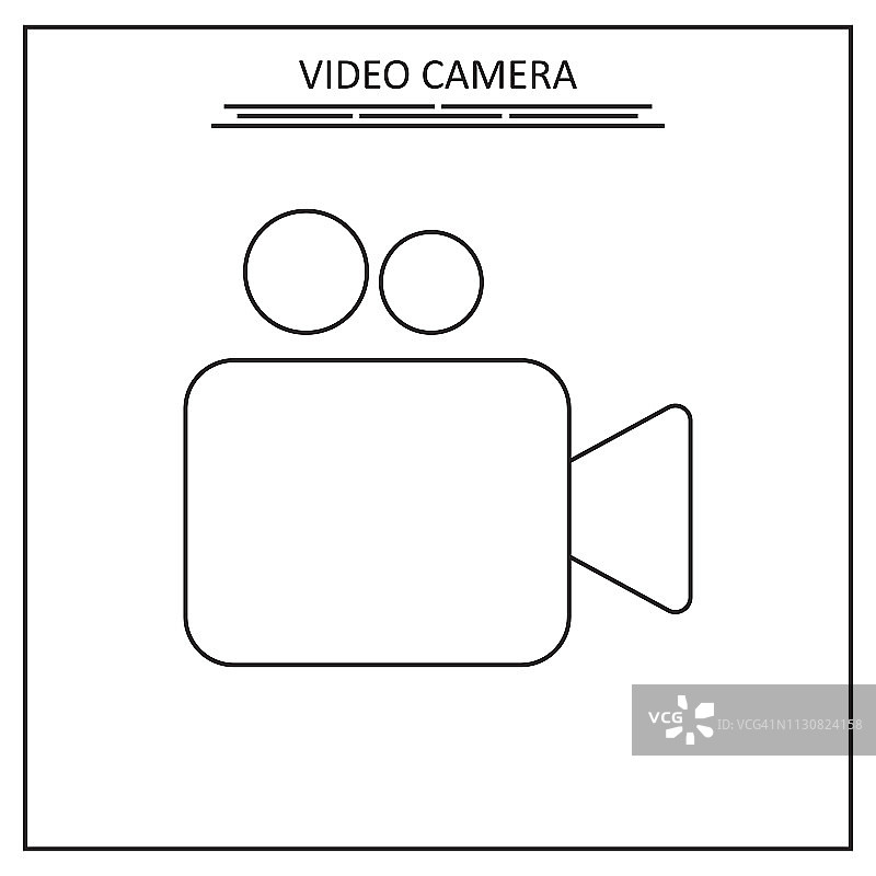 摄像机线性图标图片素材