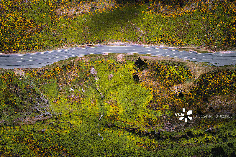 山间公路航拍图片素材