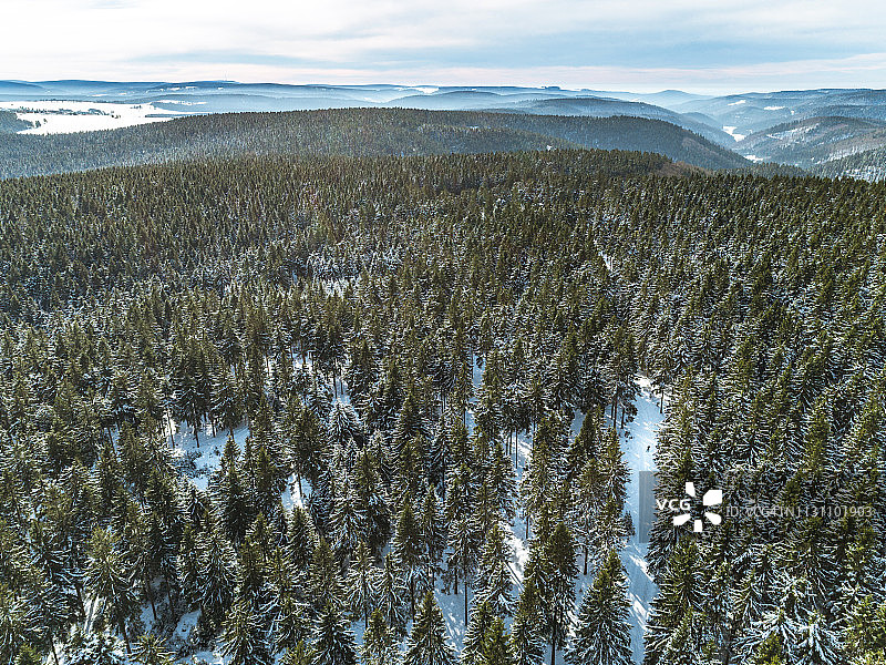 秋季森林鸟瞰图图片素材