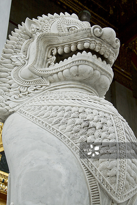 曼谷云石寺的守护狮图片素材