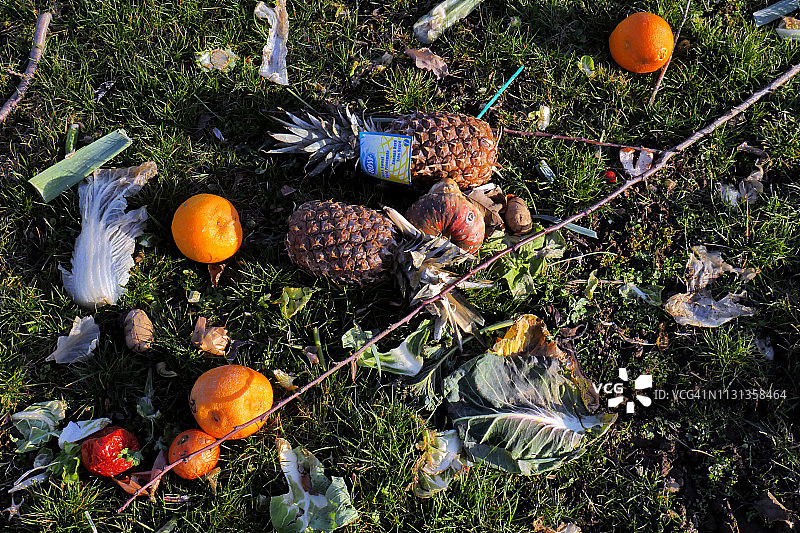丢弃的果蔬图片素材