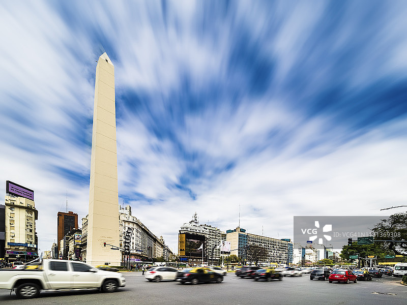 阿根廷布宜诺斯艾利斯七月九日大道共和国广场图片素材