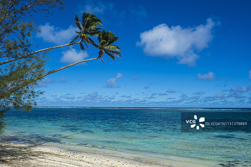 库克群岛拉罗汤加岛穆里海滩图片素材