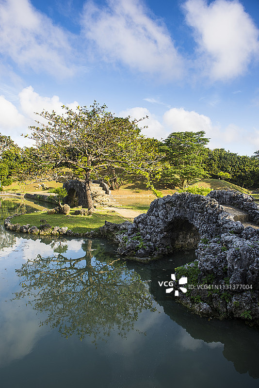 日本冲绳，识名园图片素材