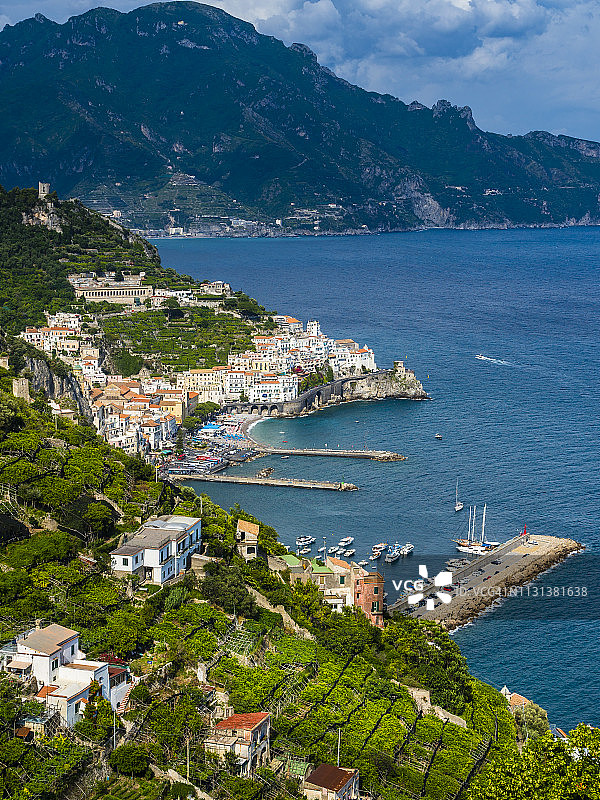意大利坎帕尼亚阿马尔菲海岸阿马尔菲图片素材