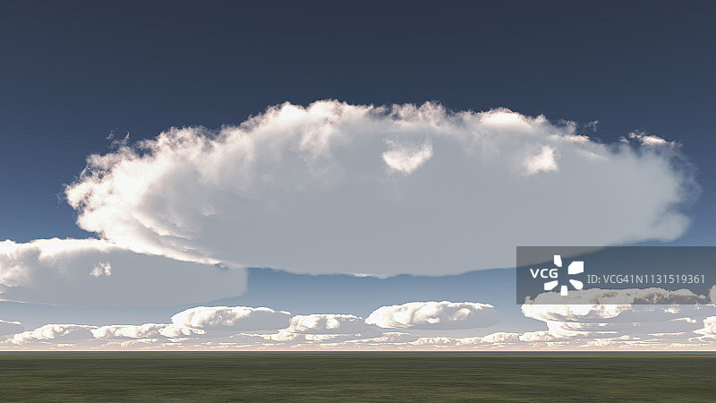 蓬松的积云图片素材