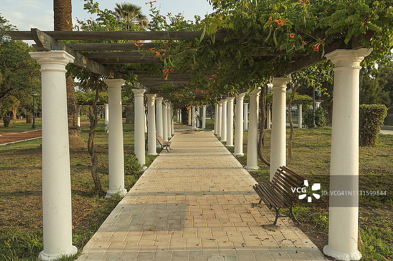 门多萨公园小路图片素材