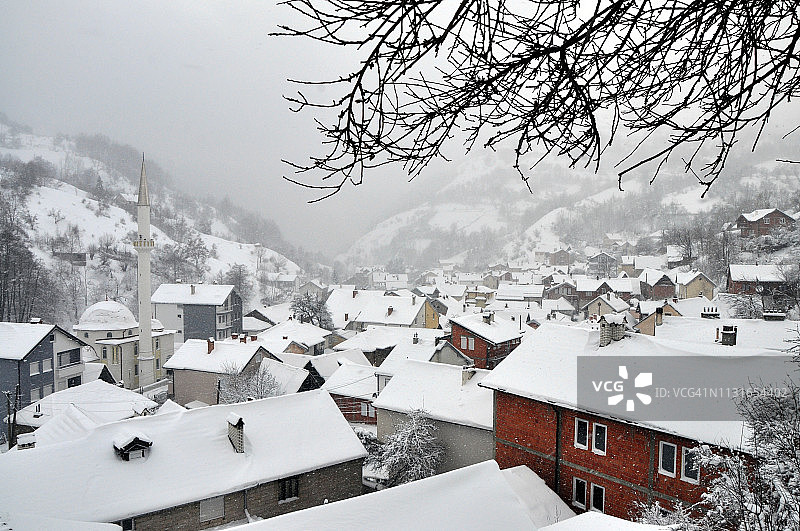 冬季的山村图片素材