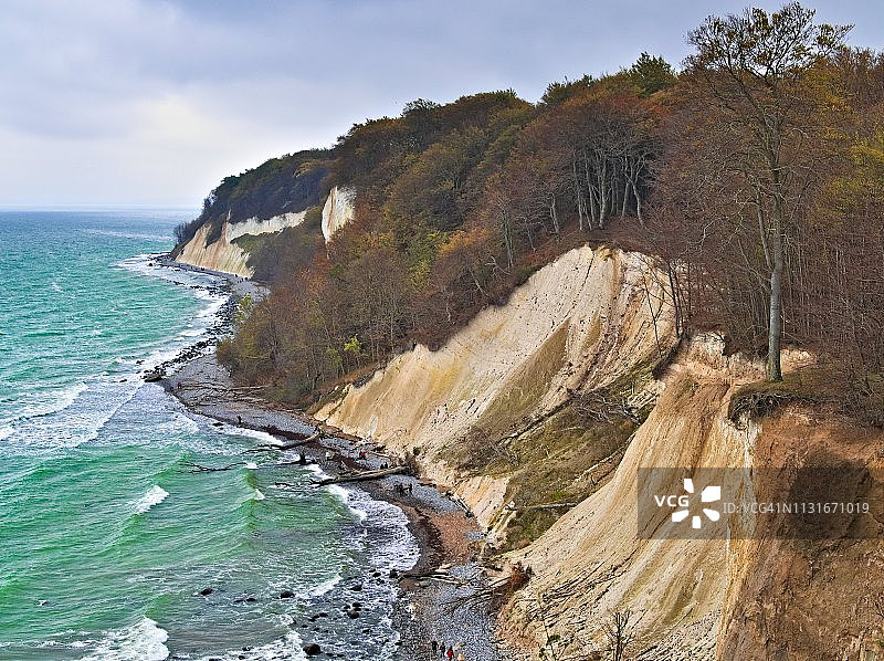 吕根岛亚斯蒙德国家公园的白垩岩图片素材