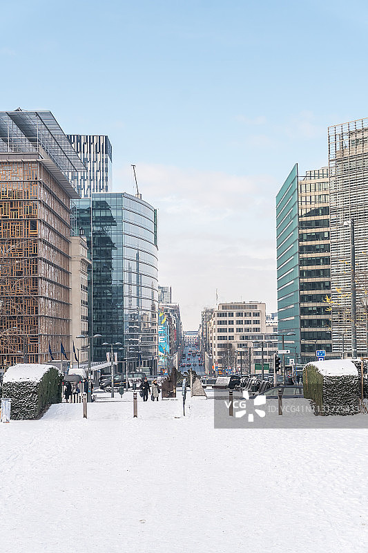 从舒曼广场看Rue de la Loi街图片素材