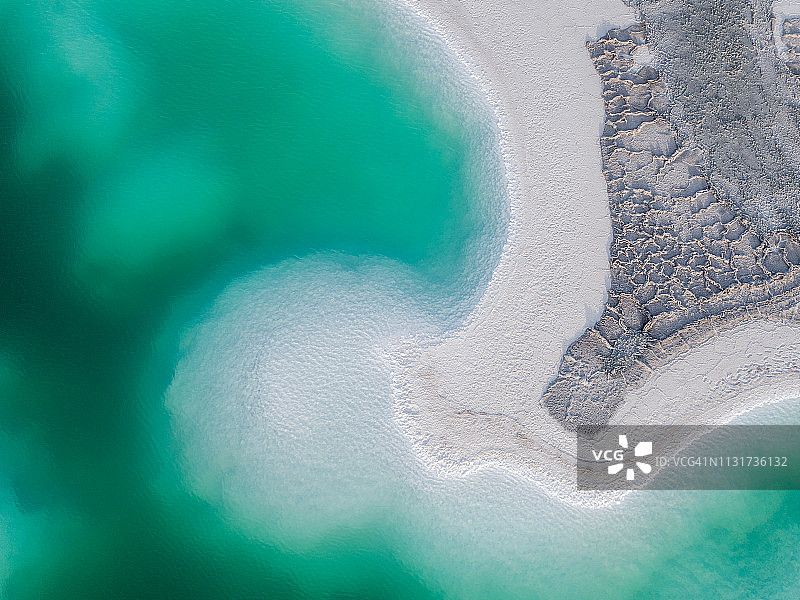 盐湖景观航拍图片素材