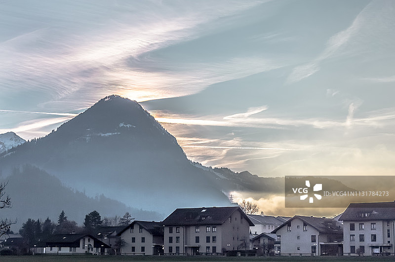 日落山景图片素材