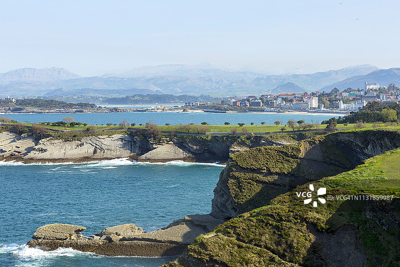 西班牙北部桑坦德海岸步道图片素材