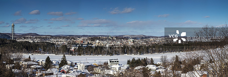 加拿大魁北克省肖维尼根市全景图片素材