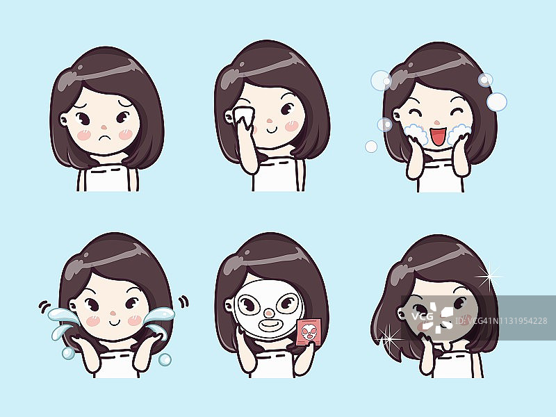 女孩面膜护理07图片素材