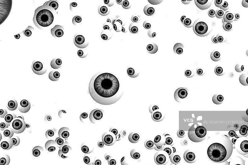 白色背景上的抽象棕色眼睛图片素材
