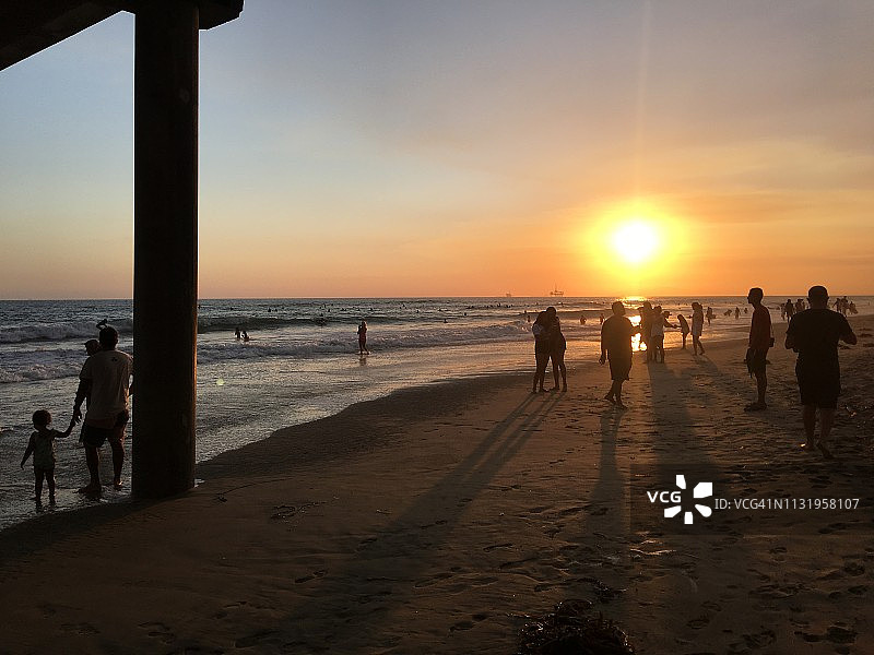 日落海滩图片素材