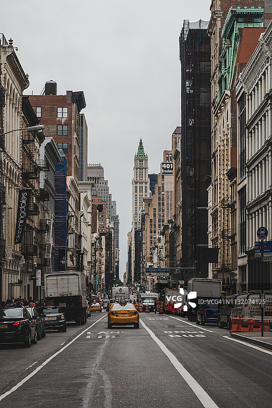 曼哈顿街道景色图片素材
