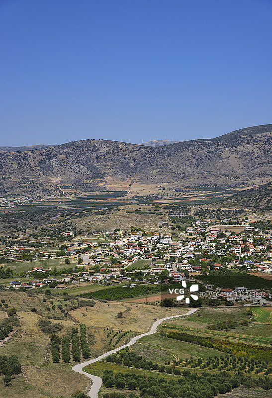希腊迈锡尼航拍图片素材