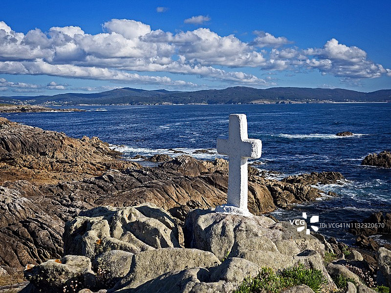 加利西亚死亡海岸的十字架（西班牙）图片素材