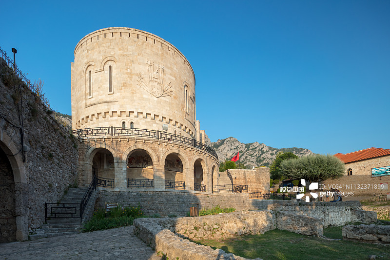 阿尔巴尼亚旧都克鲁亚城堡，2018年图片素材