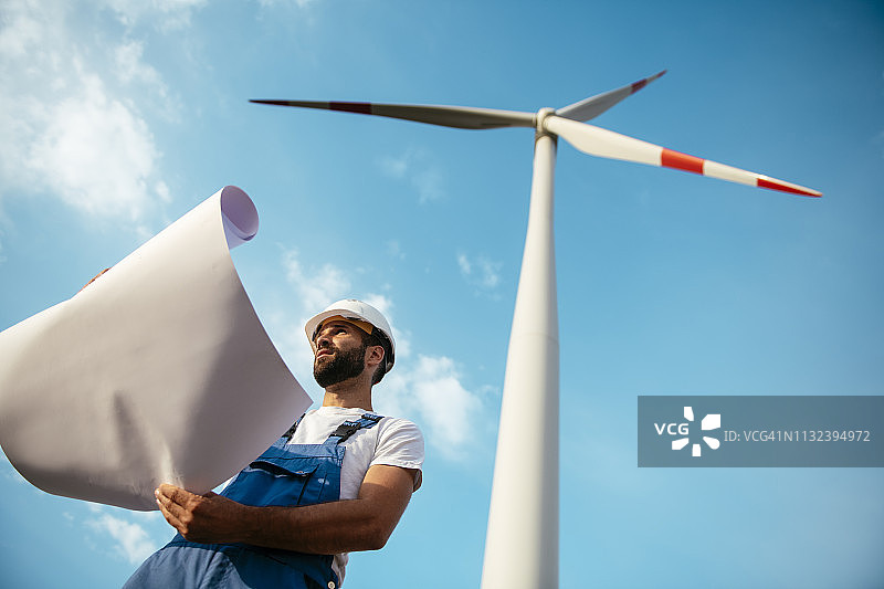 风力涡轮机工程师图片素材
