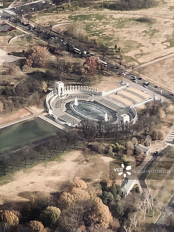 二战纪念碑（航拍）图片素材