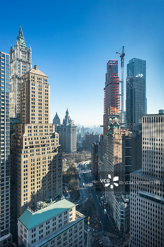 纽约公园街航拍图片素材