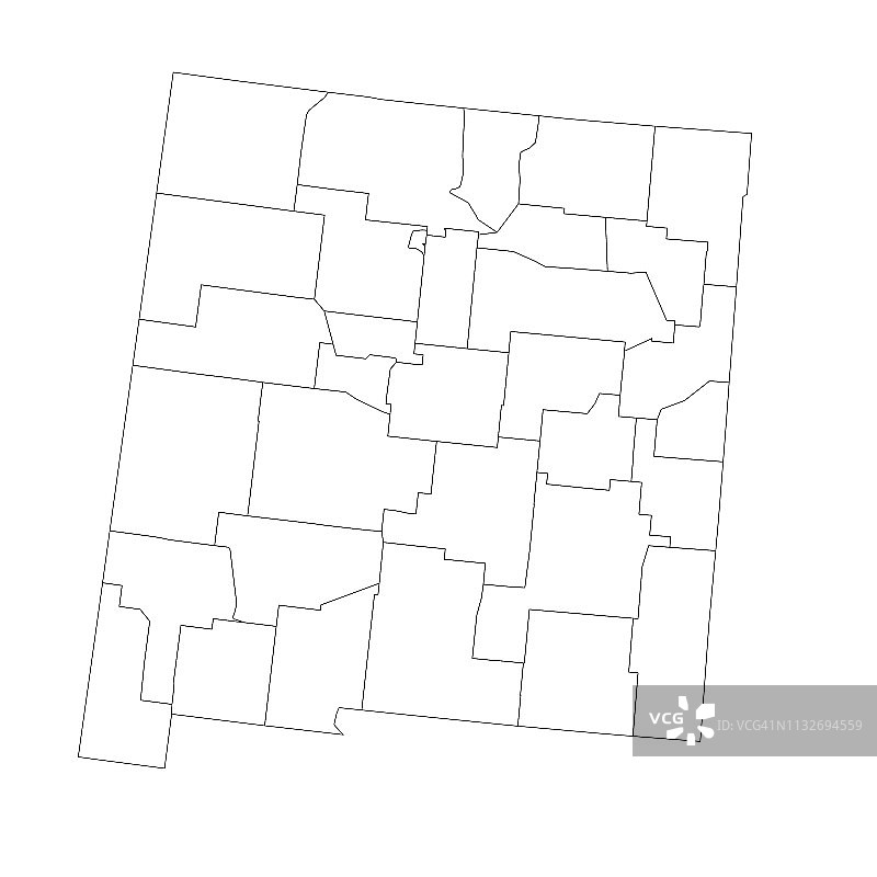 新墨西哥州县地图图片素材