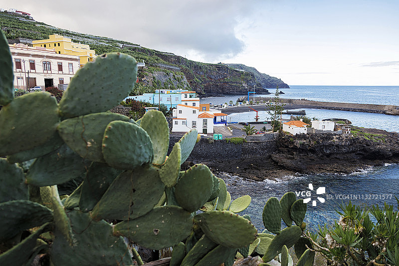 圣安德烈斯-伊-洛斯绍塞斯，拉帕尔马岛，加那利群岛，西班牙图片素材