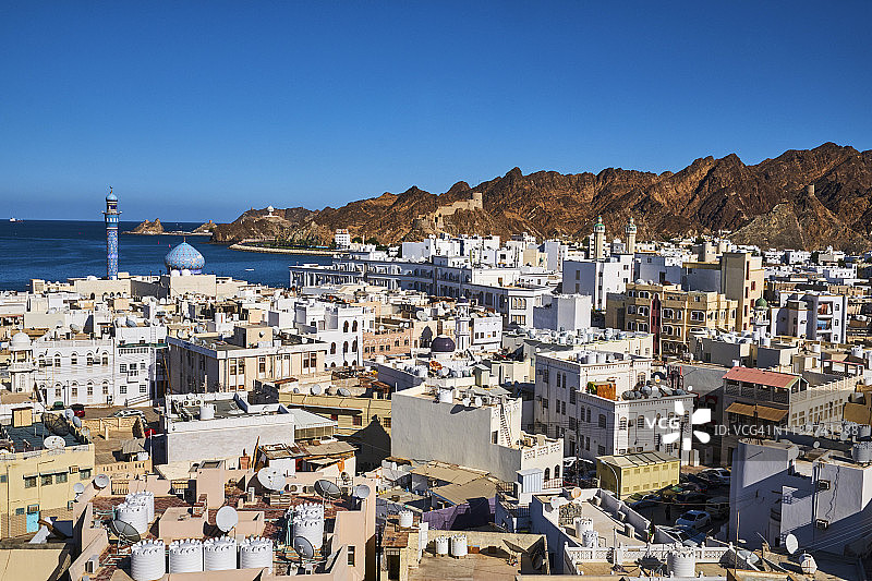 阿曼苏丹国马斯喀特穆特拉滨海路图片素材