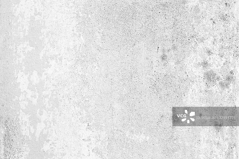 黑白色，油漆大面积脱落的做旧混凝土墙图片素材
